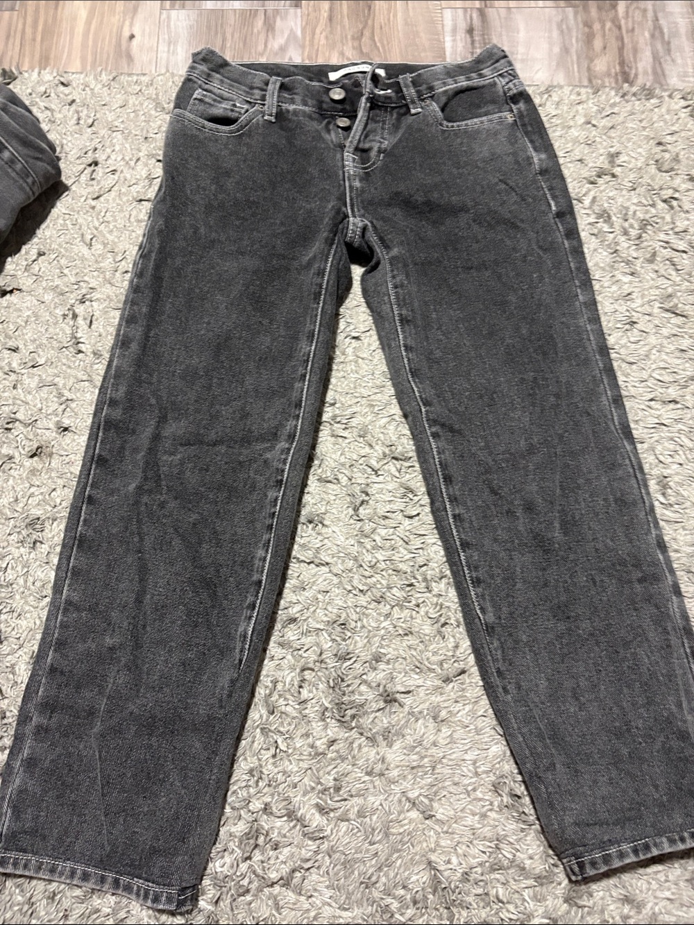 PacSun Low Rise Straight Leg Jeans Washed Black Size 22